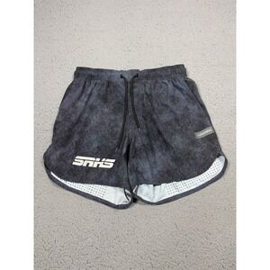 Legends Shorts Mens Small Gray Running 5 Inseam Athletic Zip‎ Pocket Reflective
